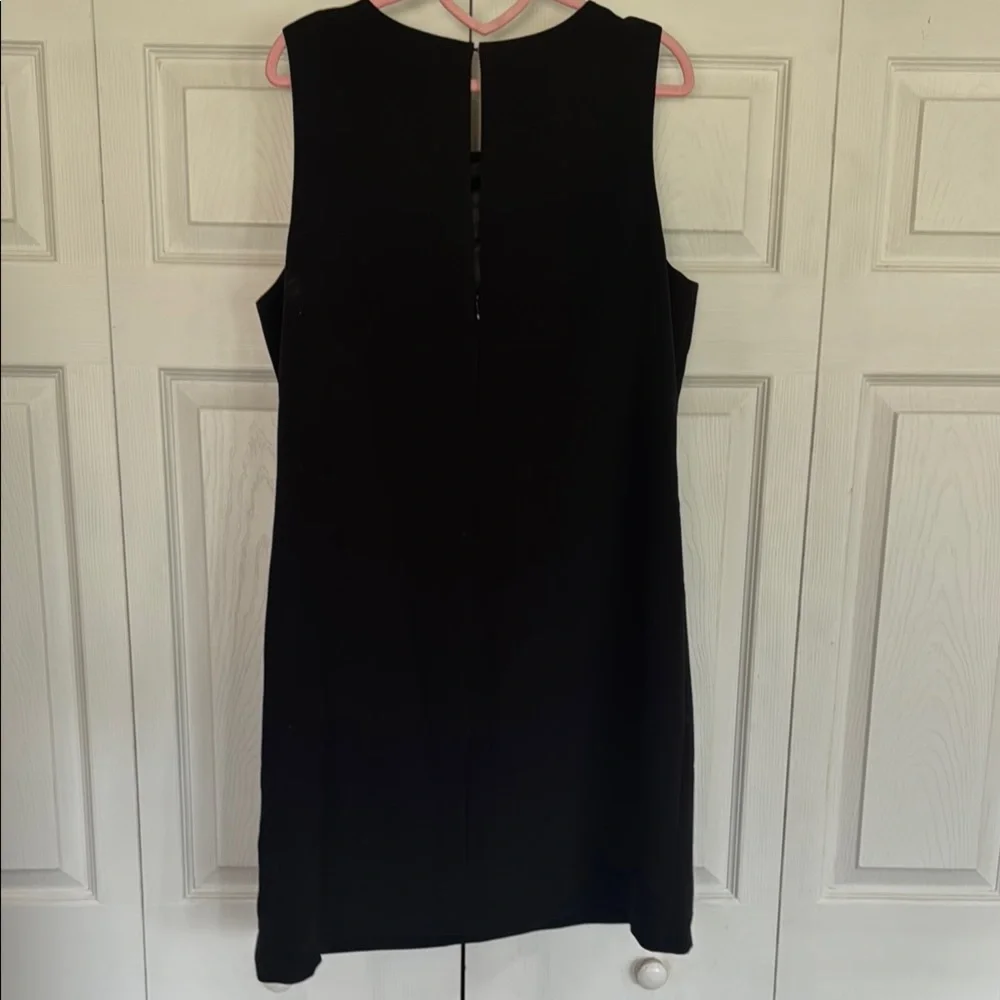 White House Black Market Black Dress with rhinestone and pearl Embellished Neck - Picture 9 of 11